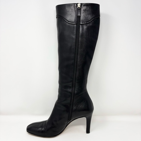 Gucci by Tom Ford GG Logo Black Leather Knee High Boots Size 8.5 Vintage - Picture 10 of 16